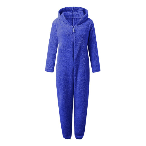 Πιτζάμες Onesie με Κουκούλα και Φερμουάρ για Παιδιά – Ζεστό Χειμερινό Νυχτικό, 2
