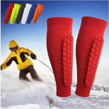 Ski Shields,Shin Defender Shin Guards with Honeycomb Pads,Long Breathable Elastic ski shin Pads