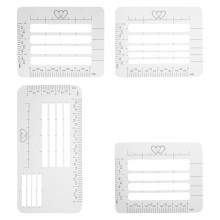 Lettering Envelope Addressing Guide Stencil Calligraphy Stencil and Ruler Templates 4 Style Drawing Painting Stencils for Making