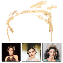 Homoyoyo Girls Birthday Tiara Alloy Hair Clasp Golden 1Pcs