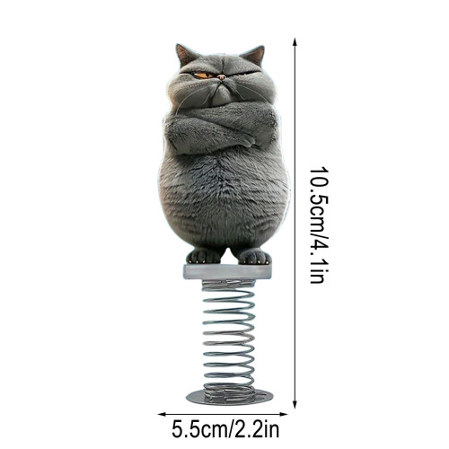 Χαριτωμένο D-Shy Kitty Bobblehead – 2D Επίπεδο Ακρυλικό Ταμπλό Αυτοκινήτου & Διακόσμηση 1