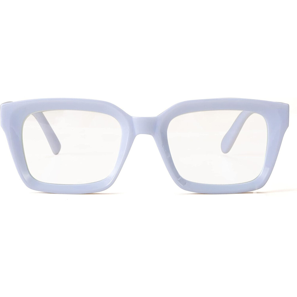 Thick Square Frame Glasses for Women Men Non-prescription Clear Lens Eyeglasses