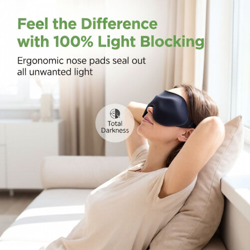 Sleep Mask – 3 Pack,100% Light Blocking 3D Zero Pressure | Breathable Comfort for Travel 2
