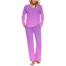 Pyjamas til kvinder Sommerprint Casual Topbukser Nattøjssæt Hjemmetøj Lazy One Pyjamas S-3XL