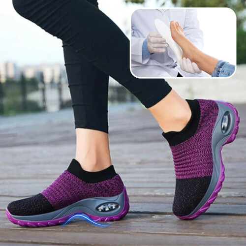 Γυναικεία slip-on αθλητικά παπούτσια για περπάτημα, ορθοπεδικά, άνετα αθλητικά 1