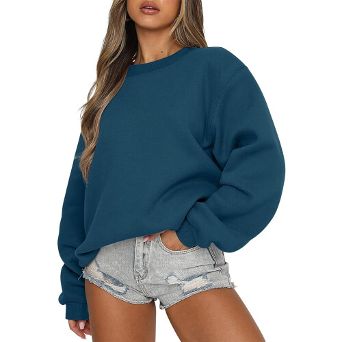 Γυναικεία μπλούζα με μακριά μανίκια, casual, ζιβάγκο, άνετη γραμμή, φλις μπλούζες με