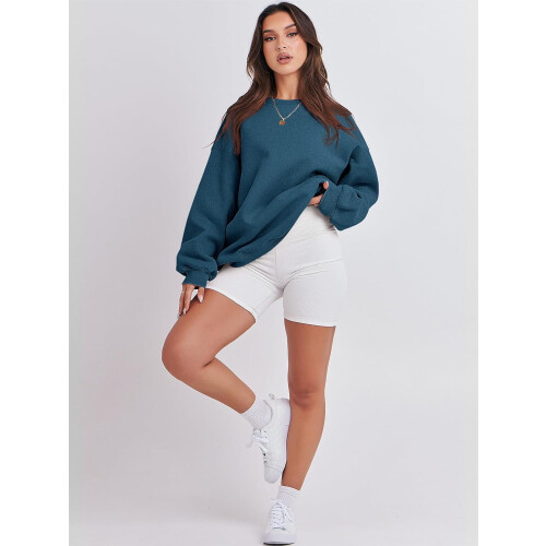 Γυναικεία μπλούζα με μακριά μανίκια, casual, ζιβάγκο, άνετη γραμμή, φλις μπλούζες με 2