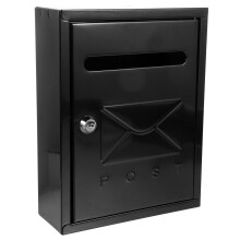 Letter Mailbox European Style Boxes with Lids Postbox Outdoor Office Black