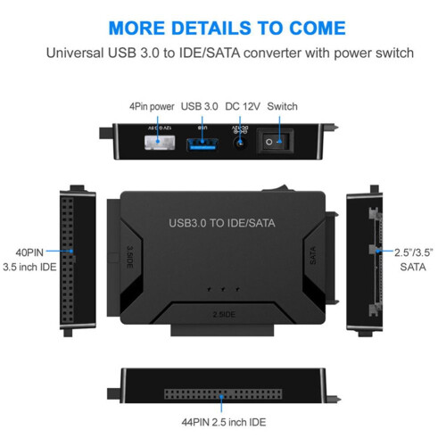 USB3.0SATA/IDE harddiskkonverteradapter 2