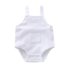 lulshou Baby Romper Eendelig Bodysuit Baby Oefenpakje Kruippakje Effen Kleur Zakje Jumpsuit Overalls Rompers in de Uitverkoop