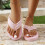 Damen-Sandalen, rosa, Größe 7,5, bequeme Flip-Flops 7