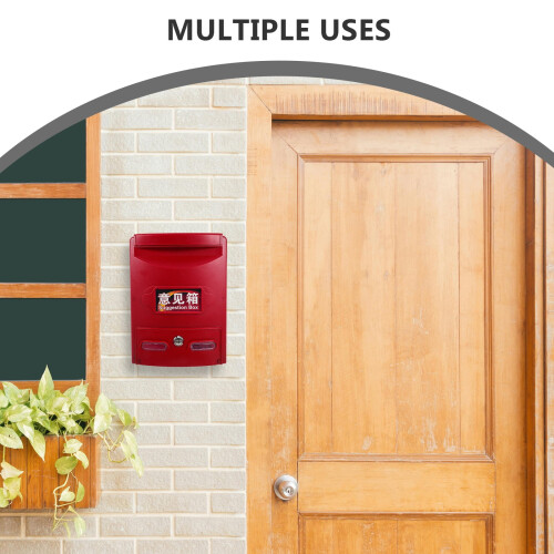 1 Set of Secure Mailbox For Outside Lockable Mailbox Wall Mount Mailbox Plastic Mailbox Outside Door Mounted Mailbox Security Mailbox 2
