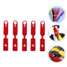 5Pcs Luggage Tags Adorable Shape Red PVC for Prevent Luggage Loss During Travel