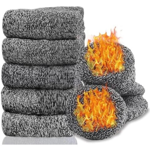 Women's Thermal Wool Crew Socks 5 Pairs