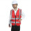 Red Reflective Safety Vest for Men Size L 7