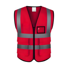 Red Reflective Safety Vest for Men Size L