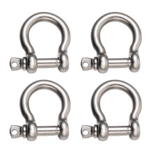 304 Stainless Steel D Ring Shackles for Trailer Winch - 4pcs