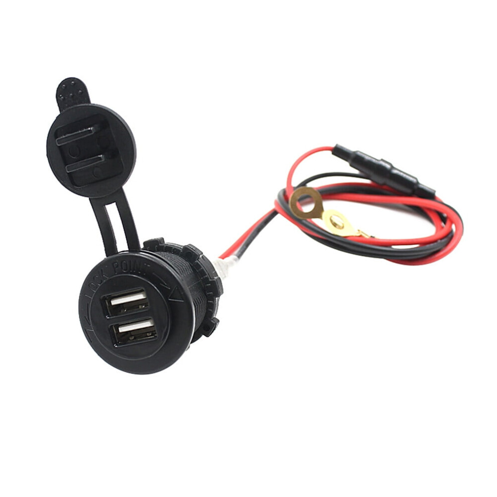 12V Motorcycle Cigarette Lighter Splitter With Dual Usb 9329345462764