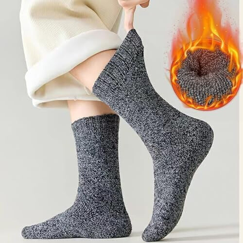 Women's Thermal Wool Crew Socks 5 Pairs 1