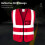 Red Reflective Safety Vest for Men Size L 6