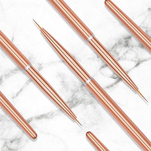 Σετ πινέλων για λάμψεις νυχιών Rose Gold 3 τεμαχίων 2