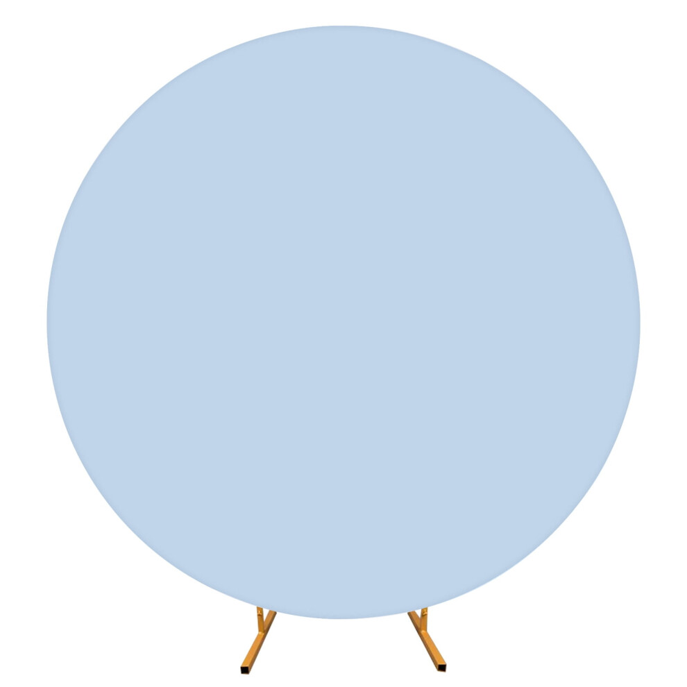 6Ft/6.5Ft/7.2Ft Round Arch Backdrop Cover, Wrinkle Resistant Machine Washable For Wedding Birthday Baby Shower Decorations White/Pink/Purple 9426043636050