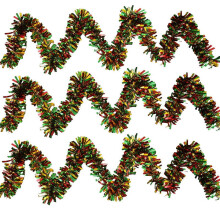 Christmas Tinsel Garland, Metallic Foil & Glitter, Twist Hanging Decor for Indoor/Outdoor Xmas Tree & Party – Compatible with Standard Hooks