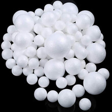 100Pcs Blank White Foam Balls Smooth Surface for Crafting DIY Wedding and Holiday Decorations