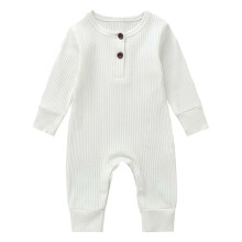 Éadaí Buachaillí Cailíní Naíonán Nuabheirthe Bodysuits Soladacha Ribeacha le Bríste Leaisteacha Tacar Éadaí Dubh
