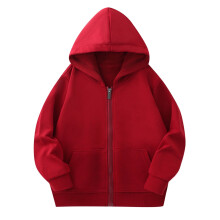 Unisex Kids Hoodie Sweatshirt, Solid Lightweight Jacket with Drawstring/Zipper, Pockets, Ages 4-14 Years (Wine#1, 11-12Y)