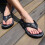 Men's Summer Beach Flip Flops Black Size 9 4