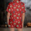 Jule-rensdyrprint satin pyjamassæt til kvinder, kort 5