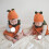 Baby Halloween pompoen romper met mutsje, 1 stuk 5