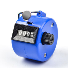 Christmas Clearance Blue 4-Digit Hand Tally Counter, Portable Mechanical Clicker for Coaching, Laps, Runs – Compatible with Standard Accessories