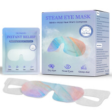 Self-Heating Eye Mask Warm Compress for Dry Tired Eyes, Gentle Heat Therapy, Odorless, 10 Count