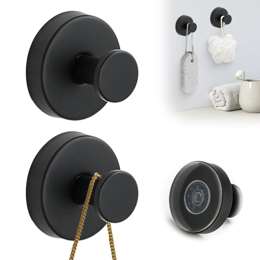 Stainless Steel Suction Cup Hooks For Shower, No-Drill, Reusable & Removable Towel Hooks, Compatible With Smooth Surfaces (1, Silver) 9426043638252
