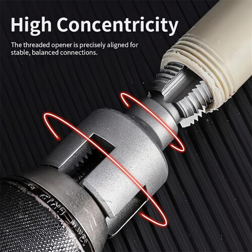 2-in-1 Internal & External Pipe Threading Tool for 1/2", 3/4", 1" NPT, Compatible with Electric Drill, for PVC/PPR Pipes 2