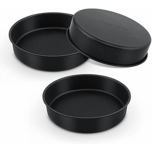 3-Piece 7-inch Round Non-Stick Cake Pans, 2-inch Deep