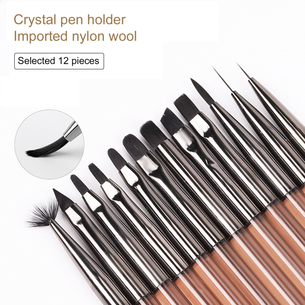 opvise Nail Liner Brush Smooth Artwork Painting Ultra Thin Drawing Liner Brush DIY Abstract Beauty Tool for Manicure