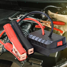 Japceit Auxiliar de Partida para Bateria de Carro – Reforçador de Energia de Lítio com Duas Portas USB, Auxiliar de Partida de Emergência Leve