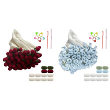 Beginner Crochet Kit: Flower Blanket & Bouquet, Includes Yarn, Hooks, Tutorial – Perfect for Mother's Day, Wedding, Birthday Gifts