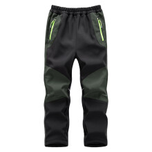 Pantaloni da sci per bambini alla moda, impermeabili, ideali per escursionismo all'aperto, per ragazzi e ragazze, antivento, in pile, caldi, perfetti
