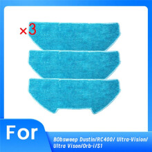 3 Pcs Replacement Mop Pads for BObsweep Dustin/RC400/ Ultra-Vision/Ultra Vison/Orb-I/S1 Vacuum Mop Cloth Pad Accessories