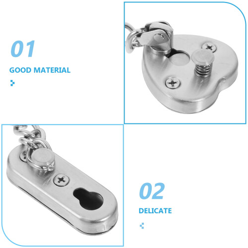 Stainless Steel Door Chain Lock Security Latch 1 Pack 2