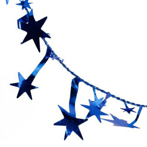 Blue Star Tinsel Garland 70 cm 2