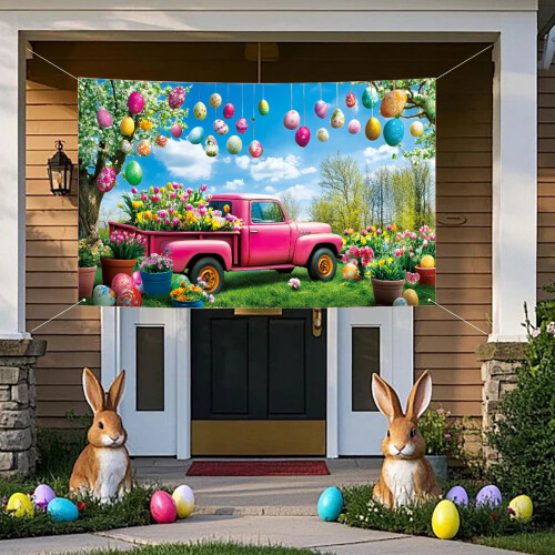Easter photography backdrop enchanted garden floral design 2
