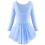 Vestido de balé de manga comprida com collant com saia e tutu para meninas pequenas. 3