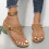 Γυναικεία σαγιονάρες, σανδάλια, slip-on, παραλία, casual, boho, με στήριξη καμάρας, τακούνι 4