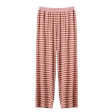 Pantaloni da notte larghi a righe in modal da donna taglie forti con elastico in vita | XL-8XL Pigiama casual per il tempo libero