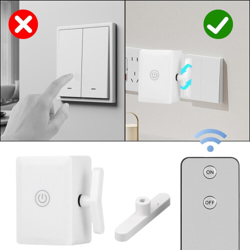 Bouton-poussoir à distance pour interrupteurs d'éclairage, blanc 1